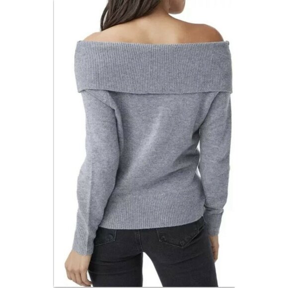 Paige Izabella Off the Shoulder Wool Blend Sweater Women Wool warm gray - Picture 2 of 6